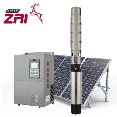 China ZRI 6 inch 3HP 6SP60 stainless steel submersible pump deep well domestic solar submersible gasoline price in Pakistan for sale