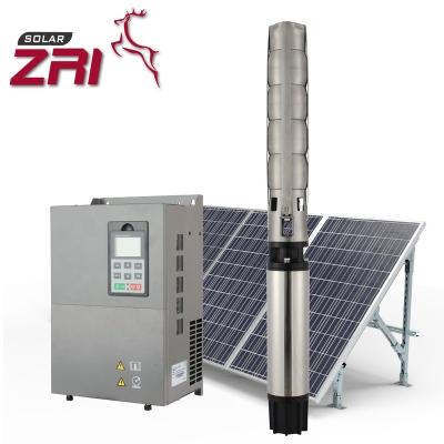 China China manufacturer ZRI 8 inch 8SP95 5hp water pump domestic professional solar submersible dc water pump dc submersible pump for sale