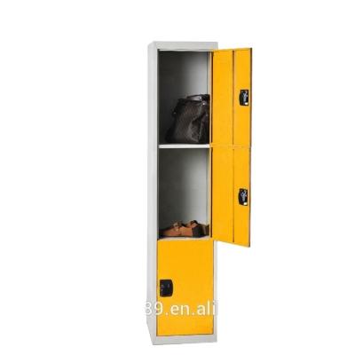 China Clothes Wardrobe Storage Locker Bedroom Used Steel or Iron 3 Door Lockers Steel Wardrobe for sale