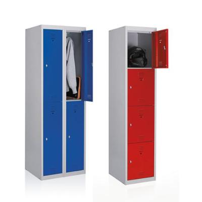 China Structure L Shape Lockers Kit Steel Multi-Compartment Lockers Single Door KD Locker for sale