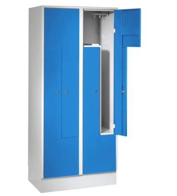 China Many Door Gray Metal Locker Room Locker Door Room With Steel Door Z-4 Locker 2 Compartment Cupboard for sale