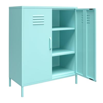 China Fashion 2 Door Metal Locker Storage Cabinet Fashion Home Furniture Kids Storage Locker for sale