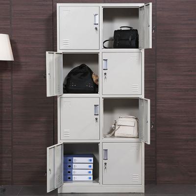 China Knock down struckture 8 door steel locker cheap price 8 compartment locker for sale