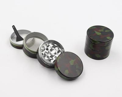 China Tobacco Camouflage Grinding Style Smoke Tobaco 3Layers Metal Grinder for sale