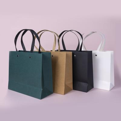 China Recyclable Custom Print Logo Manufacturer Packaging Shopping Paper Bags With Handle for sale