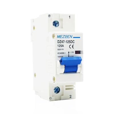 China MCB DZ47-125 Copper Model MCB 6000A 10000A AC DC Mini Circuit Breaker 1P 80 100 125A Generator MCB for sale