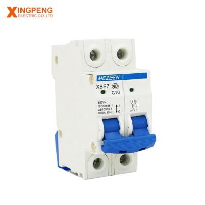 China dc 2p 1A 2A oem dz47 mini copper rccb circuit breaker oem instant trip mcb for sale