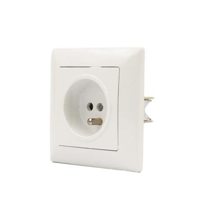 China Security Wall Type European Standard Single French Plug Socket With Superb Quality for sale