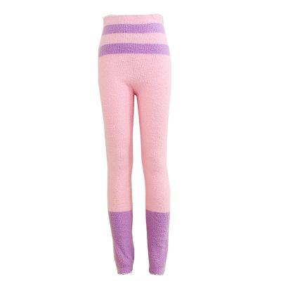 China High-waisted Antibacterial Soft Pants Half Velvet Gaiters And Chenille Comfortable Breathable Pajamas Fluffy Home for sale