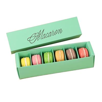 China Quality Guarantee Recyclable Different Color Macaron Cake Food Grade Paper Packaging Box for sale