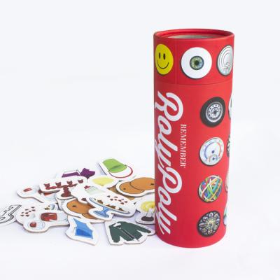 China Logo Cylinder Box Lovely Custom Tube Biodegradable Boxes Cardboard Tubes Packaging Puzzle Stickers for sale