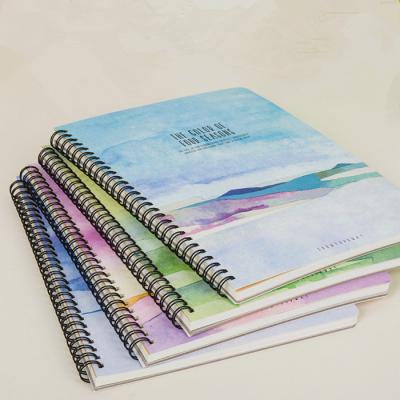 China Spiral Wholesale Custom Printed Spiral Binding A5 Planner Notebook With Tag Divider for sale