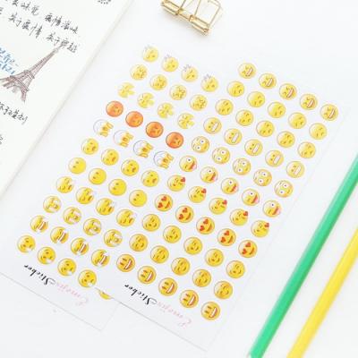 China Decorative Cheap Funny Sticker Emoticons Self Adhesive Paper Sticker Labels Pattern Printed for sale