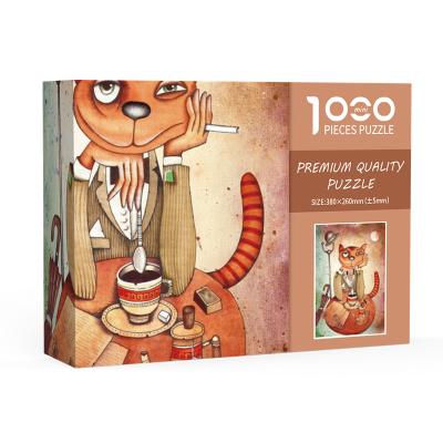 China Toy China Wholesale Cheap Price Cartoon Wooden Jigsaw Puzzle 1000 Pieces Children Adult Toy for sale