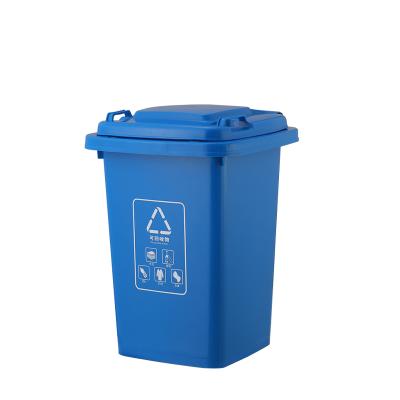 China Hotel Classified Viable 30 Liter Trash Can Garbage Dump Container Plastic Waste Bin For Kitchen for sale