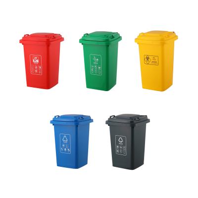 China Restaurant Sustainable Outdoor Commercial Recycle Bins Trash Can Garbage Bin With Cover for sale