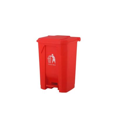 China Sustainable Hotsale 50L Hotel Kitchen Outdoor Anti-mosquito Dustbin Plastic Trash Can for sale