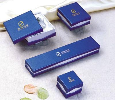 China Blue Paper Packaging Jewellery Box Sets for Pendant, Bracelet, Necklace, Ear Ring for sale