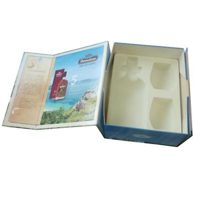 China Tablero de papel/cajas de empaquetado plegables del vino del regalo de la cartulina con la grabación en relieve, sellado caliente en venta