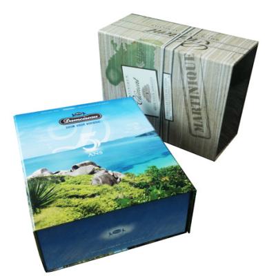 China Cardboard, Paper Board Wine Packaging Boxes with Embossing, Hot Stamping, Varnishing for sale