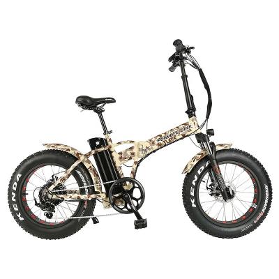 China Cheap Hot Selling Custom Electric Fat Bike 20inch Aluminum Alloy Fat Bike Electric Folding Bicycle for sale