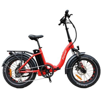 China Aluminum alloy 20*4.0 tire electric fat bike strong fast portable folding electric adult electric bicycle for sale