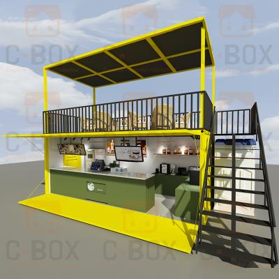 China Modern Portable Prefab Cafe Bar Prefab Container Home Container Food Kiosk for sale