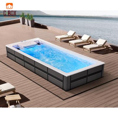 China Large Combo Massage 6M Long In-Ground Pool Portable Endless Massage Bath Pool Ground For Villa for sale