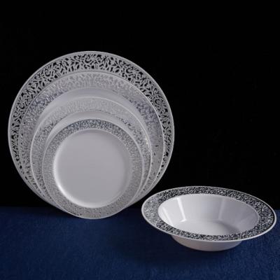 China High Quality Eco-Friendly Renewable Disposable Hotel Restaurant Renewable PS Dishes Serving Bowls Plastic Tray for sale