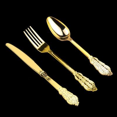 China Party Restaurant Picnic Takeout Food Utensils Plastic Forks Wholesale Disposable Cutlery Wedding Cutlery Spoon And Fork Knife Set Stainless for sale