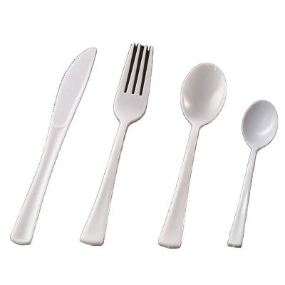 China Westen Flatware Bulk Heavy Duty Disposable Elegant Gold Plastic Cutlery For Events Plastic Cutlery Supply Set for sale