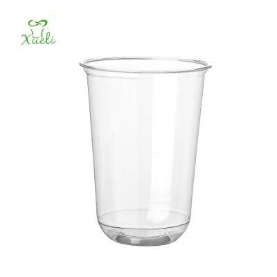 China OEM Disposable Clear Plastic Cup Insert 12oz 85mmD PET Yogurt Cups with Dome Lid and Inner Lid Drink Cup for sale