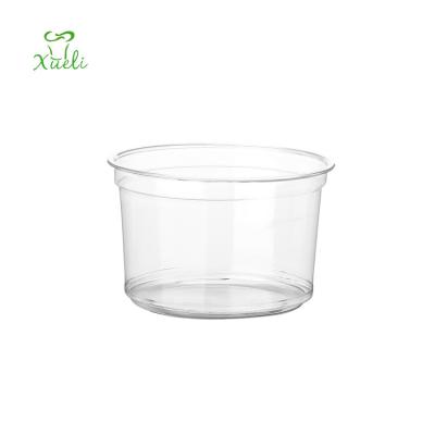 China Super Clear Transparent 16 oz Takeout PET Disposable Plastic Printed Bubble Beverage Pearl Milk Tea Cup customSpecifications for sale