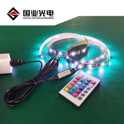 China LANDSCAPE TV Factory Led Backlight Controller Supply Custom Flexible Strip RGB USB Light 5V 5050 30led RGB 1meter USB IR 24key for sale