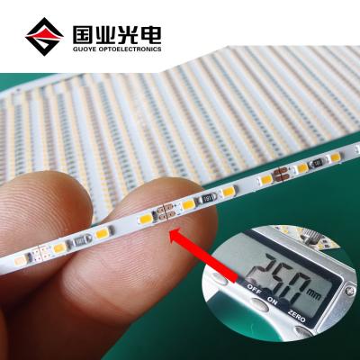 China Super Slim 3mm FPCB 12v 2216 Ultra Thin 2.5mm Width Tiny Flexible Led Strip Light 156led For Furniture Decoration for sale