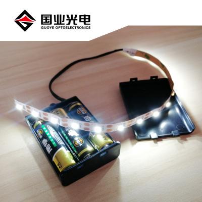 China Design Battery Cable Flexible Strip Light 2835 Battery Box 3V 5V Auto Light Strip for sale