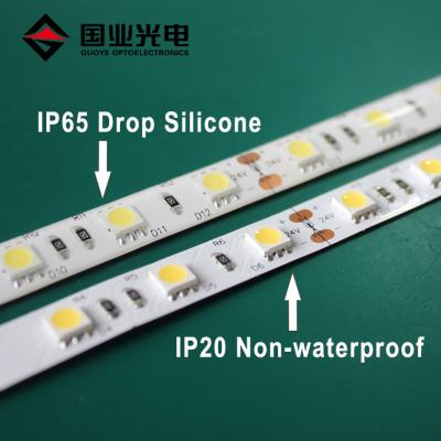 China LANDSCAPE waterproof IP65 drop silicone glue led strip light 5050 60leds/m for indoor outdoor lighting for sale