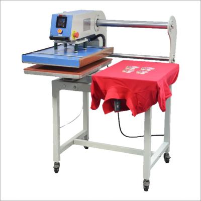 China Garment Shops Sliding Pneumatic Hot Press Machine Heat Transfer Printing Garment Industrial T Shirt for sale