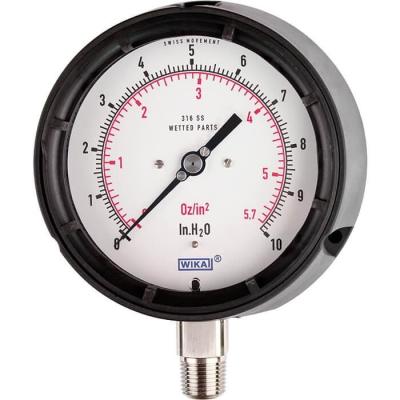 China Capsule pressure gauge, copper alloy or stainless steel process gauge, safety version per ASME B40.100 models 612.34, 632.34 and 612.34 for sale