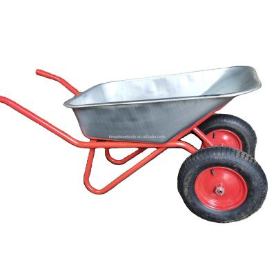 China Costruction Heavy Duty Wheelbarrow Russia Galvanized Steel Construction Model WB6418 for sale