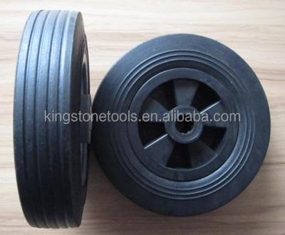 China swivel & Solid rubber wheel 150mm rigid rubber wheel 6inch, solid wheel for hand trollelly, trolley and cart etc. for sale