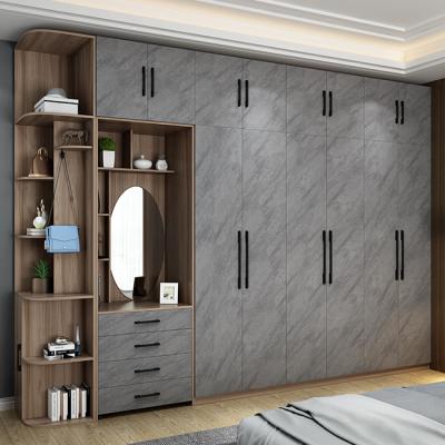 China High Quality Customized MDF Wardrobe Modular Wardrobe With Dresser Bedroom Storage for sale