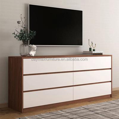 China Modern Living Room Furniture 6 Drawers Storage Drawers Cabinet Chest For Living ROM for sale