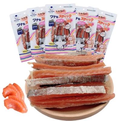 China Small Animals Wholesale Dog Treats Manufacturer Dog Cat Salmon Stick 100g Snacks for sale