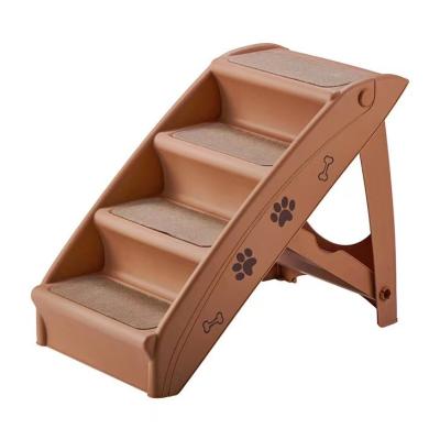 China Small Animals Sell Pet Foldable Non-slip Ladder Step Training Climbing Ladder Jumping Cat Dog Pet Bed Stairs for sale