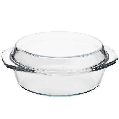 China Disposable Wholesale Mood Pot Casserole Glass Microwave Oven Bowl With Lid for sale