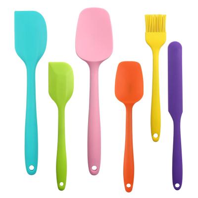 China Viable can wholesale and customize the new hot-selling cream silicone cake scraper baking tools 6 sets for sale