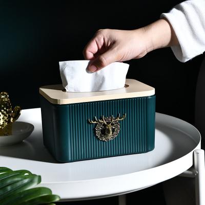 China New style elks living room living room European high-end single bedroom creative removable tissue box for sale