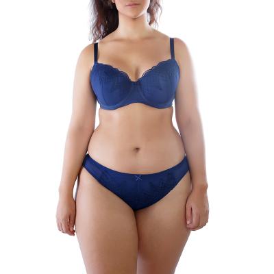 China Antibacterial plus size woman bra and brief sets panties and bra set woman plus size padded bra and panty set for sale