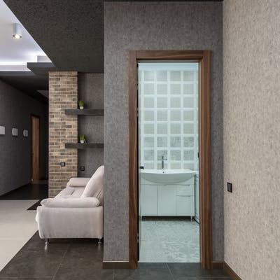 China Waterproof Interior Frosted Glass Doors Cheap Bathroom Waterproof Door With Frosted Glass for sale